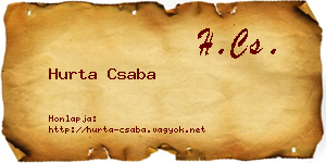 Hurta Csaba névjegykártya